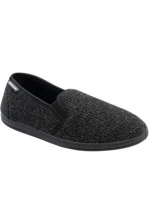 Dunlop Black Mens Twin Gusset Slippers AU 12 (EU 46)