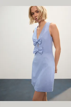 Next Sleeveless Bow Front Mini Dress