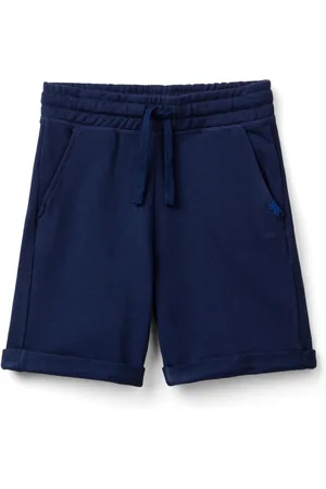 Benetton Boys Logo Drawstring Bermuda 100% Cotton Shorts 10