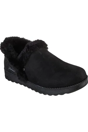Skechers Black Faux Fur Slip-On Slipper Booties AU 5 (EU 36)
