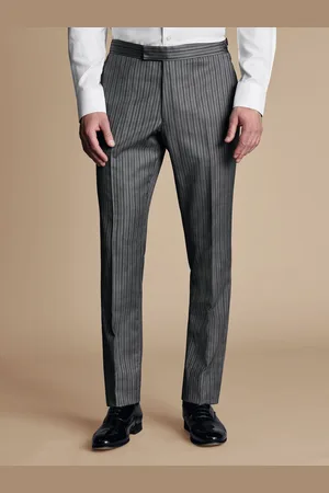 Charles Tyrwhitt Black Slim Fit Stripe Morning Suit: Trousers W38 L34