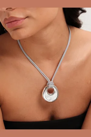 Jon Richard Silver Tone Cord And Polished Pendant one