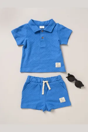 LILY & JACK Jacquard Jersey 100% Cotton Polo Shirt, Shorts and Sunglasses Outfit Set 2 Years (92cm)