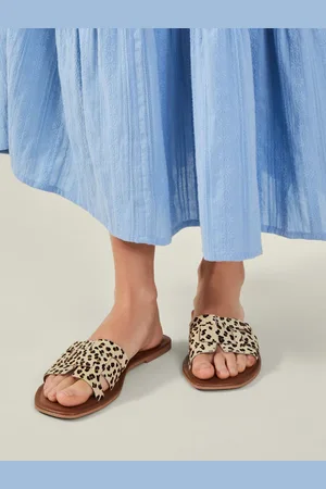 Accessorize Animal Cut-Out Leopard Print Slide Sandals AU 5 (EU 36)