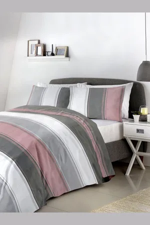 FUSION Pink Betley Duvet Cover and Pillowcase Set Single