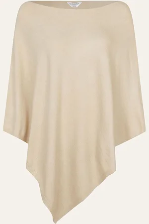 Accessorize Cream Knit Poncho One