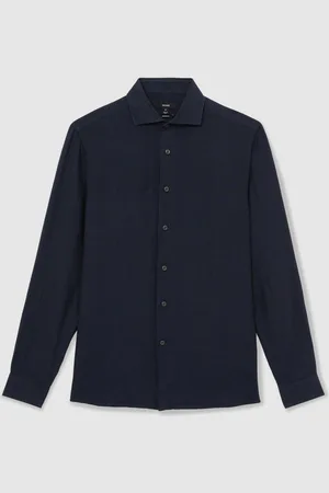 Reiss Ruban Linen Long-Sleeve Shirt