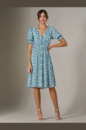 Jolie Moi Puff Sleeve Midi Dress AU 16