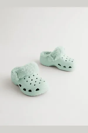 Next Sage Green Faux Fur Lined Clog Slippers AU 6 (EU 23)