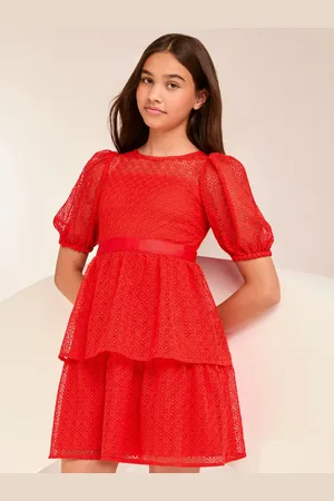Lipsy London Lace Puff Sleeve Occasion Dress (5-16yrs) 11 Years (146cm)