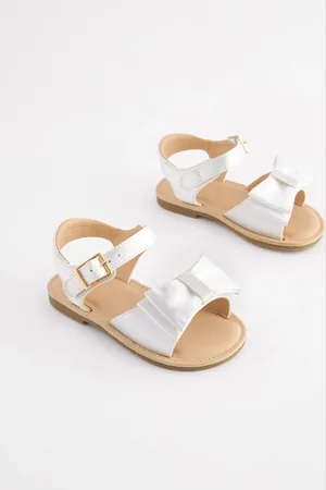 Next White Wide Fit (G) Bow Occasion Sandals AU 6 (EU 23)