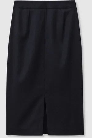 Reiss Hallie Petite Textured Pencil Midi Suit Skirt AU 4