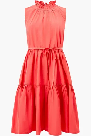 French Connection 100% Cotton Era Poplin Sleeveless High Neck Dress M