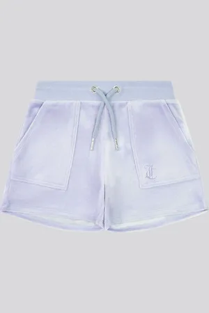 Juicy Couture Girls Tonal Embroidered Velour Shorts 128134cm