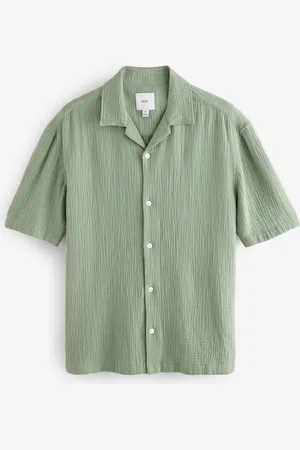 Next 100% Cotton Relaxed Fit Short Sleeve Cheesecloth Shirt M