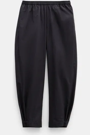 Hush Puppies Black Cotton Poplin Easy 100% Cotton Trousers AU 6