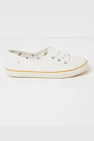 Fat Face FatFace White Suzie Ballet Trainers AU 8 (EU 39)