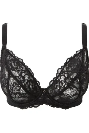 Ann Summers Black DD+ Non Pad Plunge Sexy Lace Underwired Bra 36 DD