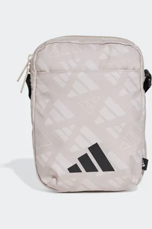 adidas Grey Linear Printed Mono Organiser Crossbody Bag One