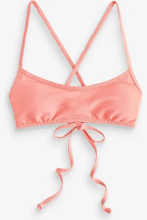 Billabong Pink Tanlines Lace Up Bikini Top