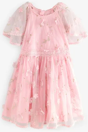 Ted Baker 3D Scattered Floral Print Angel Sleeve Dress 128134cm