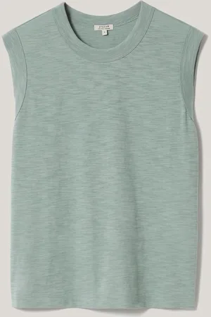 Jigsaw Blue 100% Cotton Slub Tank Top large