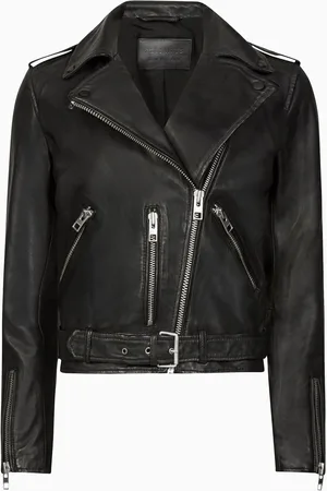 AllSaints AllSaints Black Balfern Biker Jacket AU 12