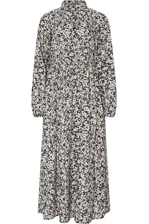 Long Tall Sally Ditsy Collar Tiered Smock Dress AU 20 Tall