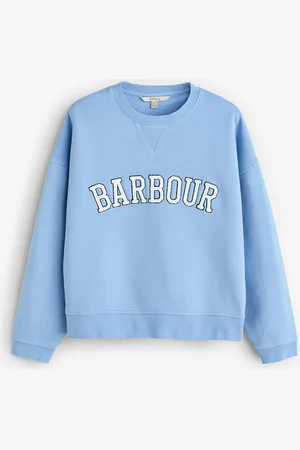 Barbour Blue Silverdale Varsity Logo Sweatshirt AU 10