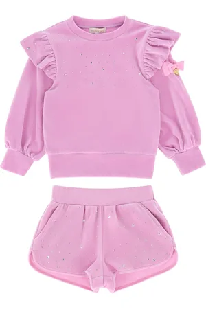 Angels Face Pink Bijou Crystal Top And Short Set 3