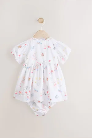 Next Baby 100% Cotton Woven Dress and Bloomer Knickers Set (0mths-2yrs) 9