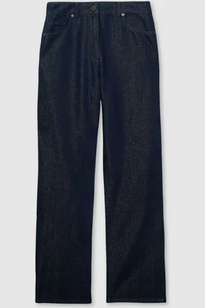Reiss Indigo Rudi Slim-Leg Metallic-Thread Turn-Up Jeans AU 28