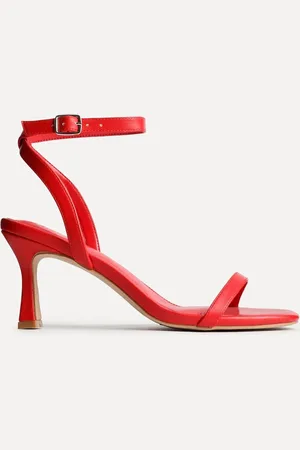 Linzi Red Elevate Low Stiletto Heeled Sandals AU 7 (EU 38)