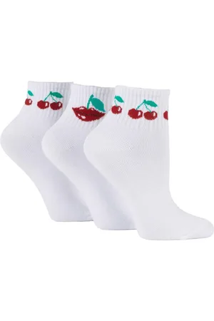 Wild Feet White Quarter Length Sporty Crew Socks 3 Pack One