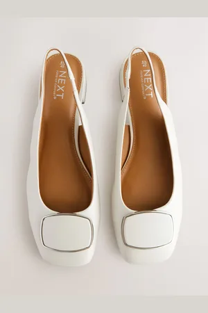 Next Forever Comfort Square Toe Hardware Detail Slingbacks AU 8 (EU 39)