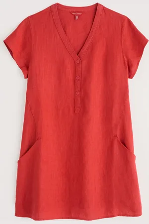 Seasalt Cornwall Orange Little Croft 100% Linen Tunic 12