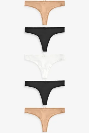 Next Parline Nude Thong Microfibre Knickers 5 Pack AU 14