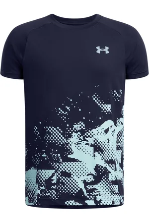 Under Armour Blue 100% Cotton Tech Graphic Short Sleeve T-Shirt 5