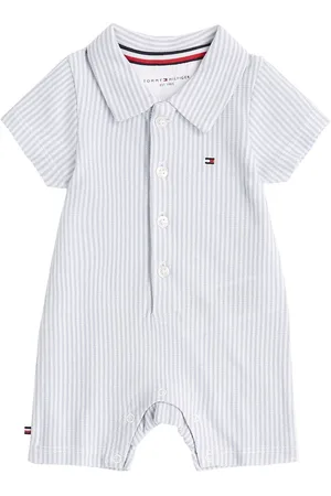 Tommy Hilfiger Blue Stripe Baby 100% Cotton Jumpsuit Newborn