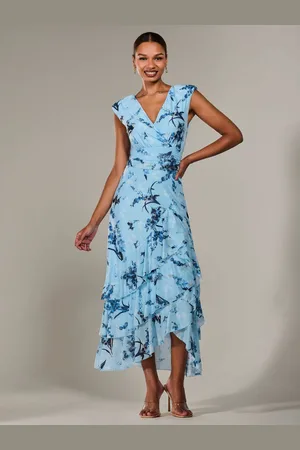 Jolie Moi Sleeveless Ruffle Midi Dress AU 16
