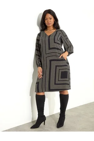 Live Unlimited London Geo Print Dress With Pockets AU 16