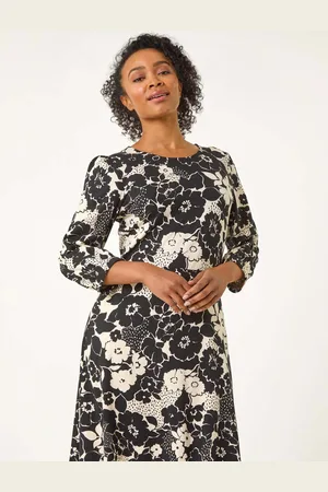 Roman Petite Floral Print Stretch Dress AU 8