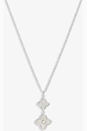 Jon Richard Silver Tone Mother Of Pearl Clover Pendant one