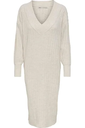 ONLY V-Neck Midi Knitted Jumper Dress AU 12