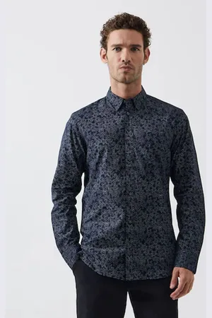 French Connection 100% Cotton Floral Long Sleeve Shirt XXL