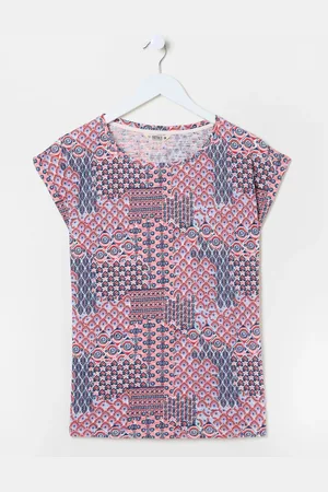 Fat Face FatFace Ivy Ivory Geo Patch T-Shirt AU 10