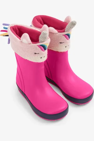 JoJo Maman Bébé Pink Unicorn Unicorn Welly Liners AU 5 (EU 22)