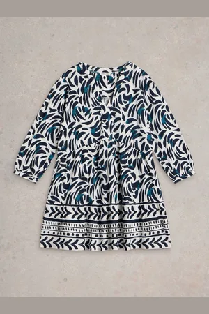 White Stuff Blue Marta 100% Cotton Tunic AU 6