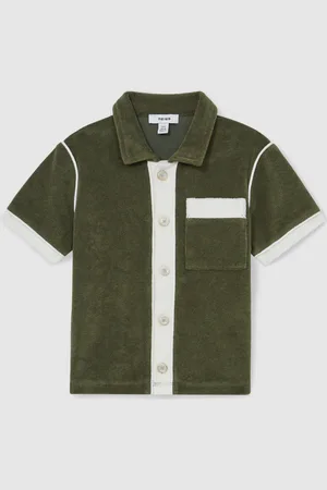 Reiss Micah 3-9 yrs Velour Colour-Block Shirt 5