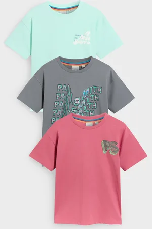 Paul Smith Boys Red/Mint Green 100% Cotton Signature Relaxed T-Shirts Set 3 Pack 12 Years (152cm)